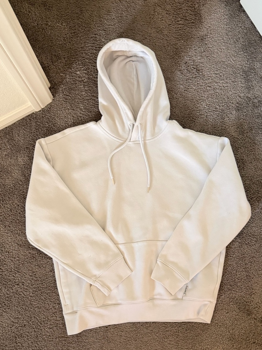 Hollister Men’s Cooling Hoodie Relaxed Fit Pullover - White - Medium